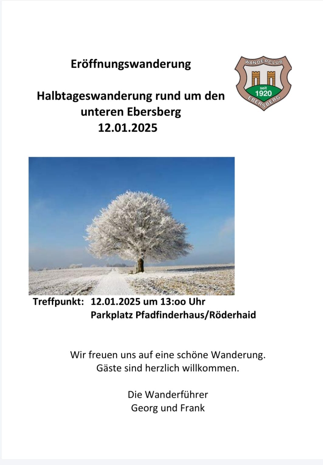Jahreseröffnungswanderung
